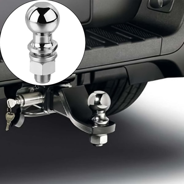2'' Trailer Hitch Ball 50mm Ball Head Bolt Drawbar Straight Towing Car Tow Bar Receiver, För Dragstång Upp Till 5 Ton Traktorförlängning