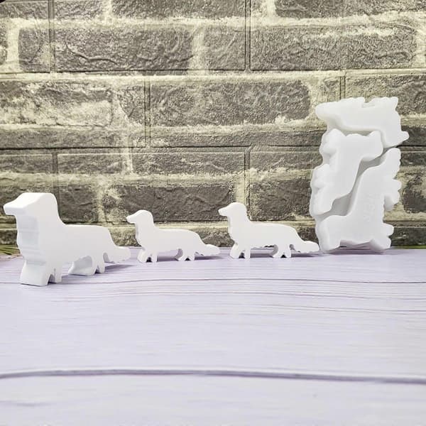 Hvalpehund Statue Silikone Lysforme til Epoxy Resin Lys Sæbefremstilling Forme Gips Silikoneforme