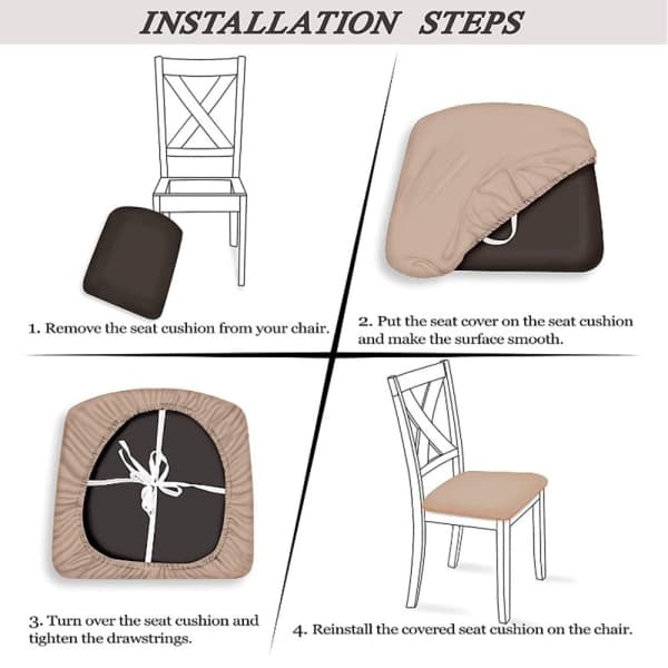 2 stolsöverdrag Beige 2-pack Beige Beige Beige 2PCS