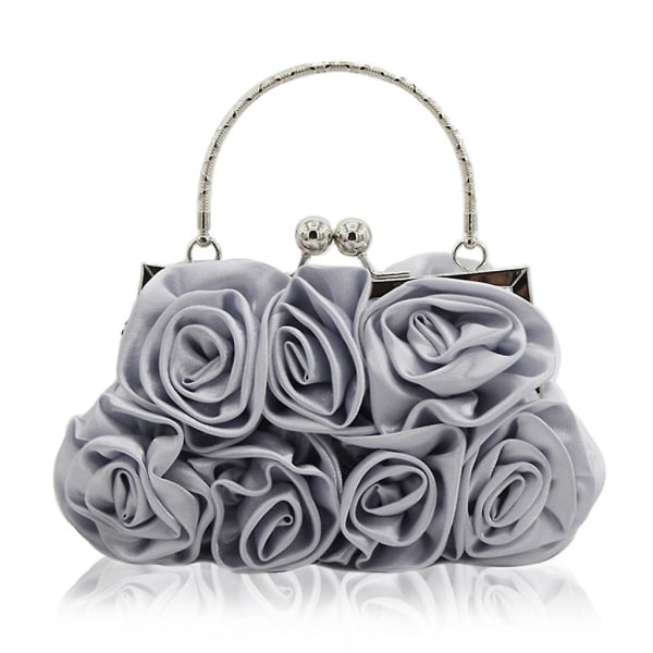 Kvinnors mode Rose Flower Pattern Clutch Bag Evening Party Bridal Party Handväska