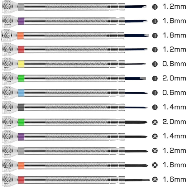 13-delt presisjonsskrutrekkersett Mini spor-/phillips-skrutrekkersett for urmakere Presisjonsmekanikk Ur Bærbar datamaskin Elektronikk Reparasjon Verktøy