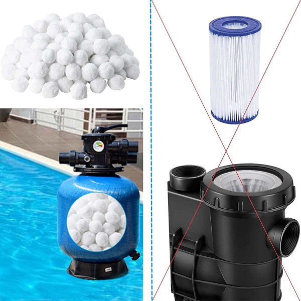 Filterkugler, poolfilterkugler 700 g, filterkugler erstatter 25 kg filtersand, filtersystemtilbehør, til poolrensning, filterpumpe