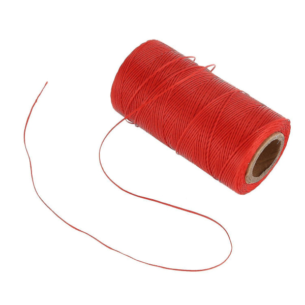 2st 260m 150d 1mm lädersömnad vaxad vaxtråd Handnålssnöre Craft Diy - Mörkblå & Röd