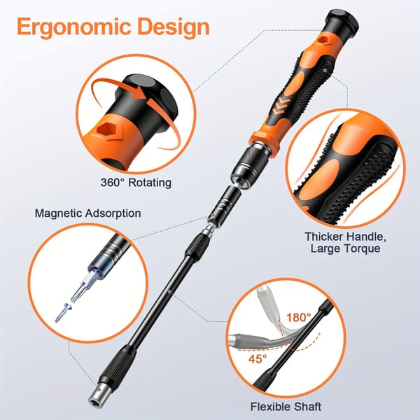 117-i-1 præcisionsskruetrækkersæt — Dette mini-reparationssæt indeholder Torx- og Tri-wing-bits.