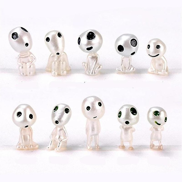 10 st Luminous Ghost Tree Elves för Utomhus Mikrolandskap Figur Ornament Miniatyr Trädgårdsstaty Krukväxt Heminredning