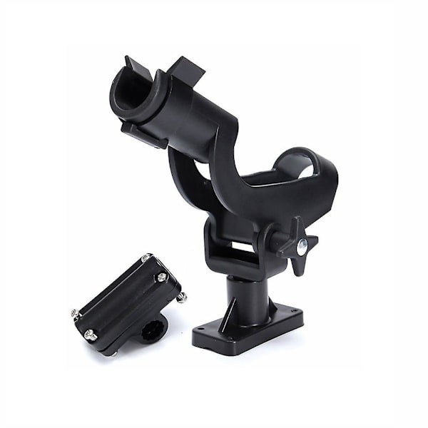 Justerbar Fiskebåt Stang Holder Fiske Stang Stang Stativ Med Stor Klemme Folding Holder (1 stk, Svart)