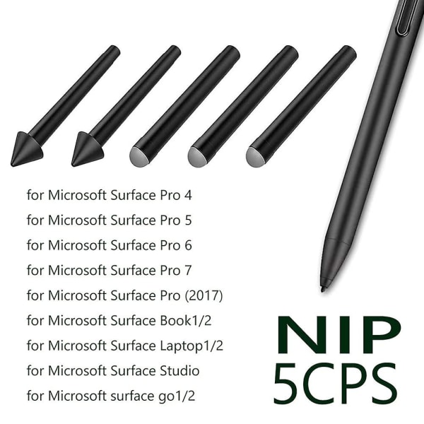 5 Stk Stylus Pen Tip Kit, Pen Tip, Standard Udskiftelig Erstatnings Tip
