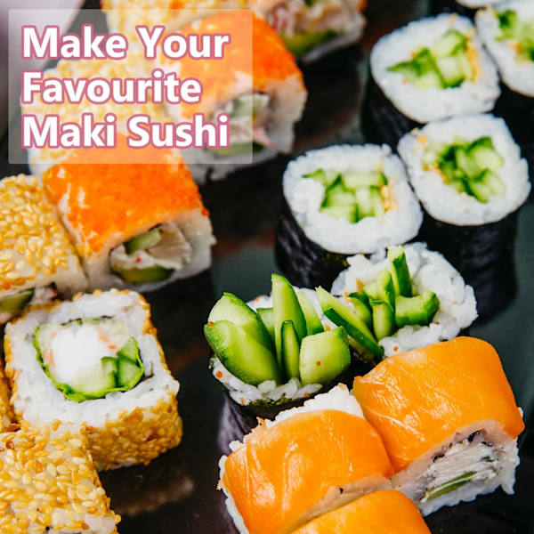 Sushimatte 1 stk, Naturlig Bambus Sushi Rullematte for Maki Sushi, Nybegynner Sushi Making Kit