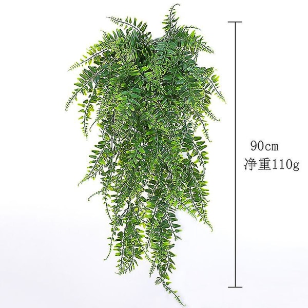 81cm Kunstig Blad Girland Hængende Grøn Vine Plastik Planter DIY Hjem Bryllup Fest 2 stk