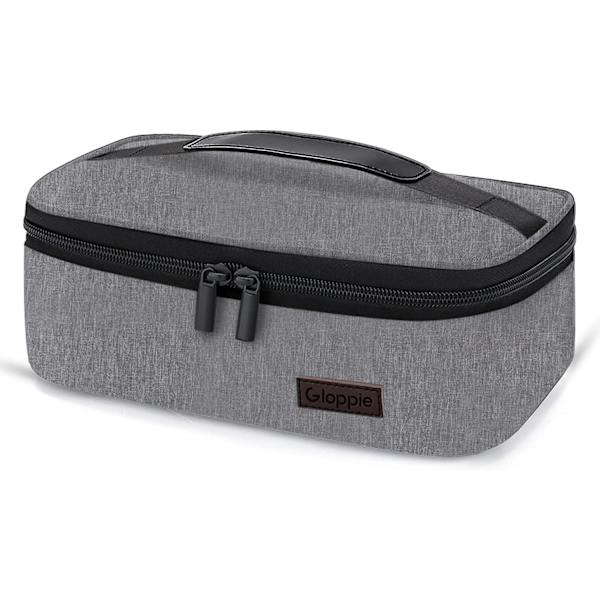 unch Box Isolerad Mjuk Väska Mini Kylare Tote Matbehållare Bärbar för Arbete Kontor Resor, Grå