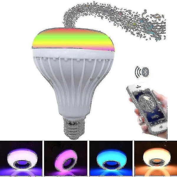 7 Farger LED Smart Pære Smart LED Lys Bluetooth Musikk Pære E27 Trådløs APP med Fjernkontroll Musikk Scene Smart Lys