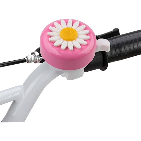 ids cykelklokke, sød blomst cykelklokke til børns piger drenge, småbørns cykelklokker Pink & White One Size
