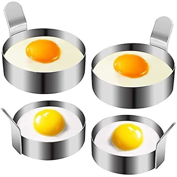 Æggering, Omeletform i rustfrit stål, Non-stick pandekageringform til stegning af æg, ægcirkler