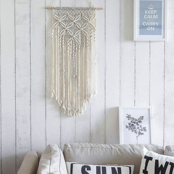 Väggbonad, Boho Macrame Väggbonad Handgjord Vävd Väggkonst Macrame Gobeläng För Sovrum Kontor Hem Väggdekor