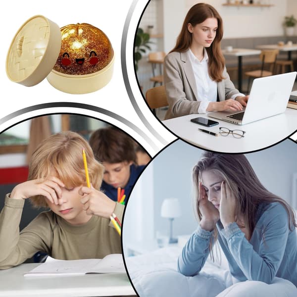 Regnbue \"Dumpling\" Stressbold — Blødt sanselegetøj (Gennemsigtig)