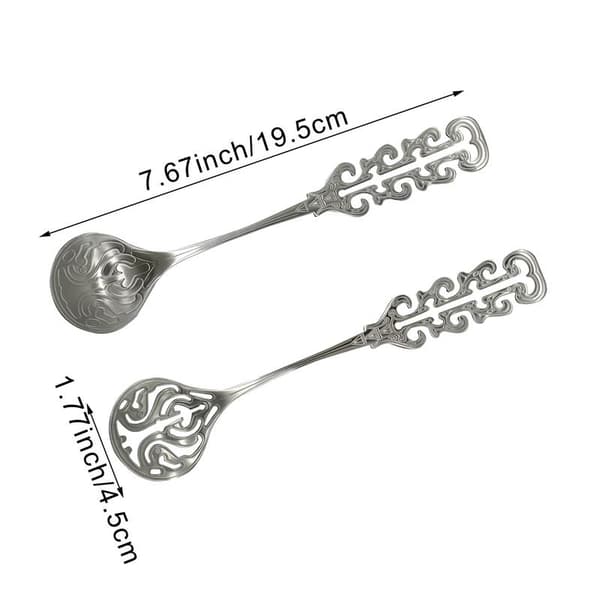 2 stk Vintage Kaffeskjeer 304 Rustfritt Stål