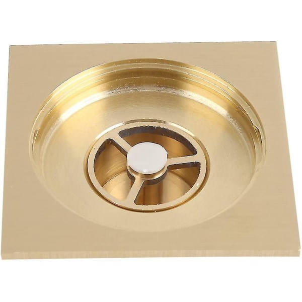 Kvadratisk Gulvafløb Badeværelse Bruser Spild Gitter Messing Si Built Hjem Tilbehør Antik Sanitær Grad Ren Kobber Gulvafløb 10*10cm