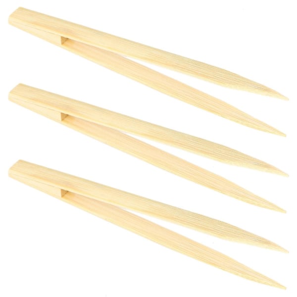 3x teräväkärkinen bambu suora pinsetti Teepihti Kätevä työkalu