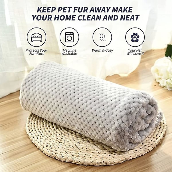 Super blød koral fleece hvalp kæledyr tæppe vaskbar sove seng måtte til hunde katte