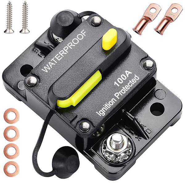 Bilsikring 12v-48v Dc Sikring Med Manuel Nulstilling Strømbryder Batteri Sikring Nulstilling P