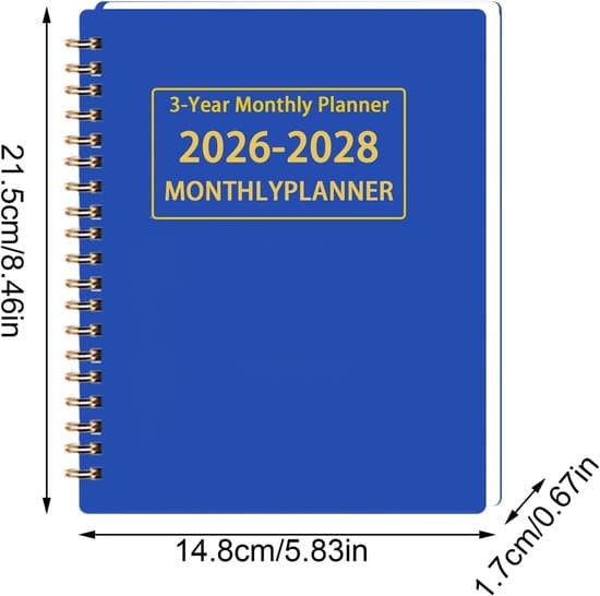 2026-2028 Månedlig Agendaplanlægger Notesbog, Multistørrelse Målarrangør Dagbog til Studerende Lærer Kontor Hjemmeplanlægning