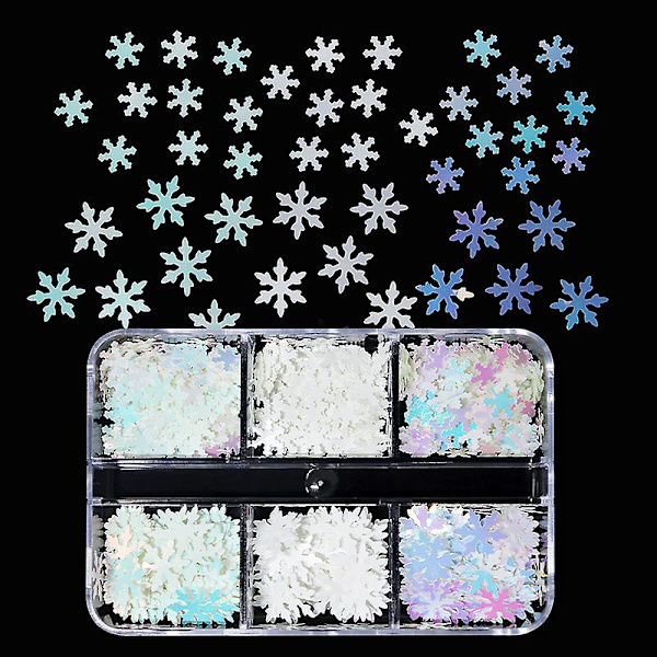 6 färger fint glitter nagelkonst dekoration färgglada nageltillbehör för kvinnor flickor diy nagelkonst