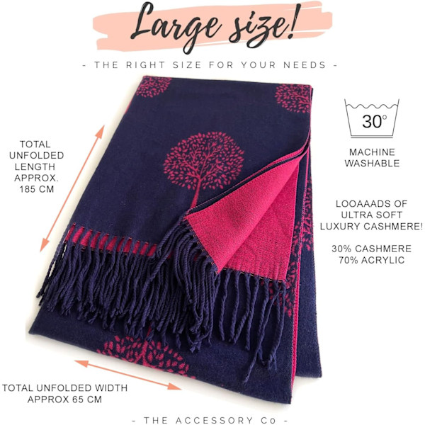 Käsitteellinen puu elämän huiviskaali - Kääntyvä huivi naiset Pashmina huivi, Talvi huivit naiset, Suuri kääre, Lämmin huivi, Puu elämän painatus Naiset Sca