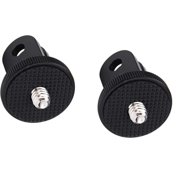 Kamerakiinnikkeet Alumiininen Jalustakiinnike Adapters Gopro Kiinnike Tarvikkeet Gopro Kiinnikkeille, Toiminta-kameroille (2kpl, Musta)