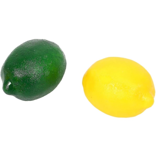 8 Pack kunstige falske sitroner Limes Frukt For Vase Filler Hjem Kjøkken Party