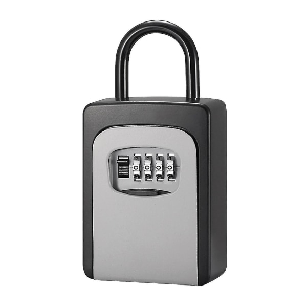 Grå nøkkelsafeboks med D-deksel nr. til i 4-sifret Combinat Pas Key Stora Box Ke