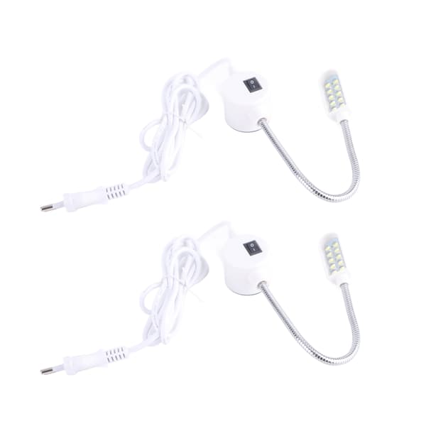 2 stk LED symaskinlys Fleksibelt arbeidslys med magnetisk base
