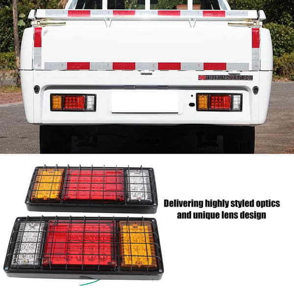 2 stk. 12V LED Baglygter Bremselys Baklys 40 LED Blinklys til Trailer Lastbil Båd