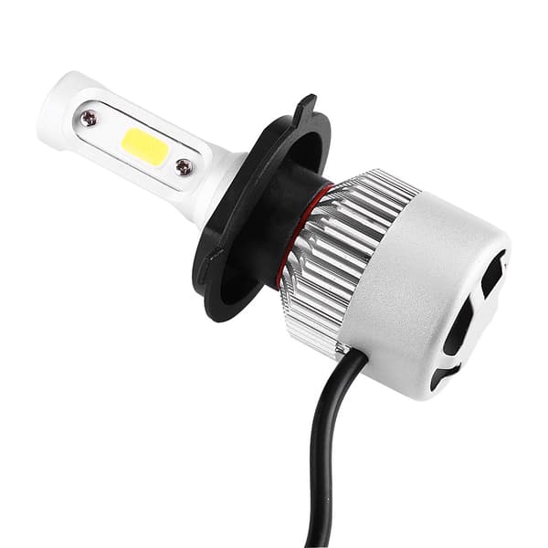 2 stk S2 72W 8000lm LED frontlys COB-pærer Hvit 6500K H4
