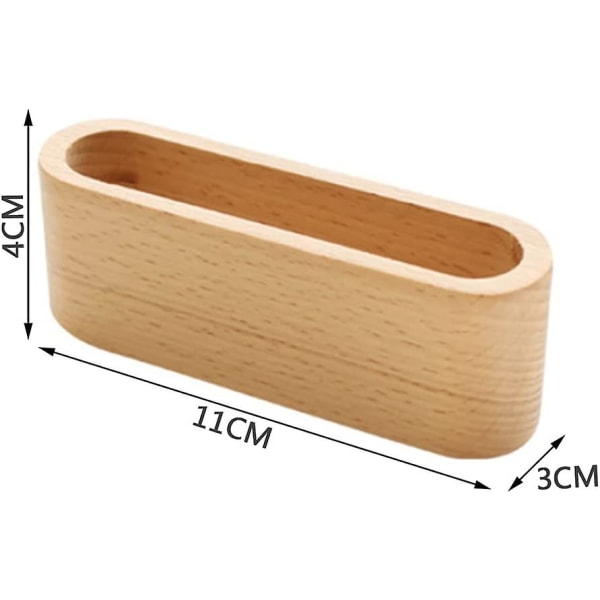 2 Pcs Wooden Business Card Holder Wood Card Case Stand Wooden Card Case For Desk Tidy Office Accessories