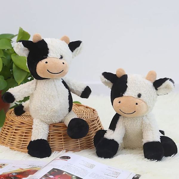 9 tum Ko Plush Leksaker, Söta Ko Plyschdjur, Lämpliga för  och Födelsedagspresenter till Pojkar och Flickor (Sittande Position)