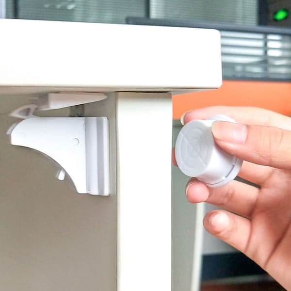 Magnetiska skåplås för barnsäkerhet, 10-pack + 2 nycklar, Magnetiska lådor för barnsäkerhet