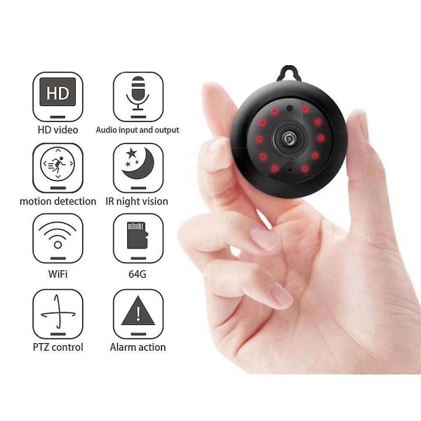 Mini Wifi Ip Kamera Hd trådløst indendørs kamera Night Vision Tovejs Audio Motion Hjemmekameraer