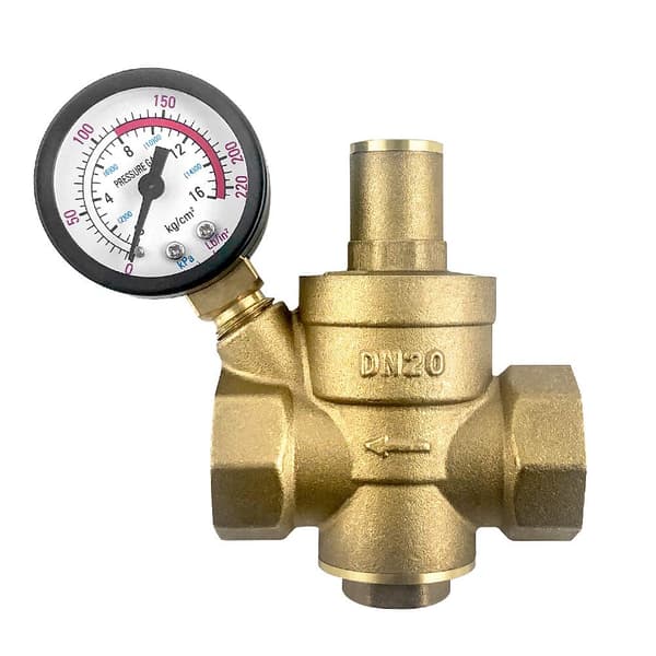 DN20 Mässing Vattenledningsregulator med Justerbar Tryckreduceringsventil