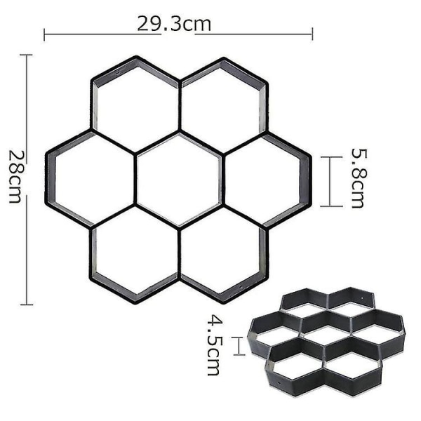 2 st Betongplattor för Trädgårdsgångar, Formar för Stenplattor, 30x30cm