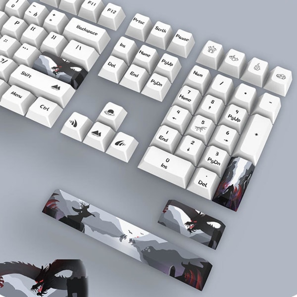 Cherry 108 Tangenter Keycaps för Gaming Mekaniskt Tangentbord Tjockt Pbt Färg Sub Keycap