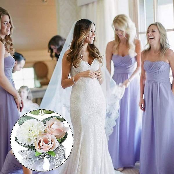 Bryllupstilbehør Brudepynt Imitation Corsage (klassisk farve) 2 stykker (b-2-v)