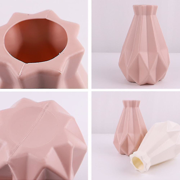 Geometrisk Linje Keramik Vas Origami Stil Torkade Blom Vas Hem Dekoration