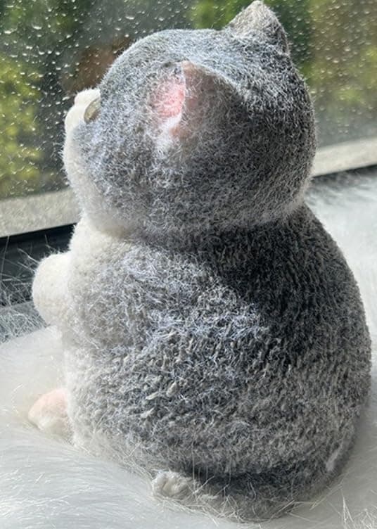 Stor Taba Squishy Kat, Taba Kat Squishy Klemmelegetøj, Yndig Squishy Kat, Squishy Gummi Kat, til Fest og Fødselsdag Eller Jul (Grå)