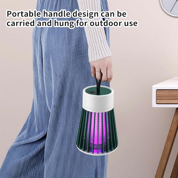 Mozz Guard Hyttysentappaja, 2024 Uuden Sukupolven Kannettava Langaton Hyönteistentappaja, USB-Lataus ja Alhainen Melutaso, Sopii Sisätiloihin, Kotipuutarhaan, Leirintään, P 1.0 Gray2PCS