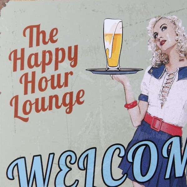 Beer Girl Signs Metal Plaque , Metal Advertising Wall Sign Retro Art ,wall Sign Plaque Poster, Retro Metal Aluminium Sign Vintage Bar Pub Man Cave Tik