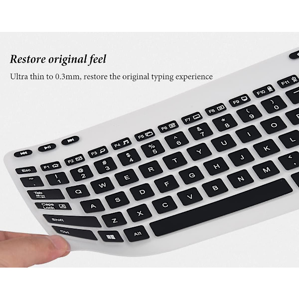 Tangentbordsskydd för Logitech K360 trådlöst tangentbord, Logitech Mk360 tangentbordsskydd, Logitech Mk360 K360 tangentbordstillbehör - svart