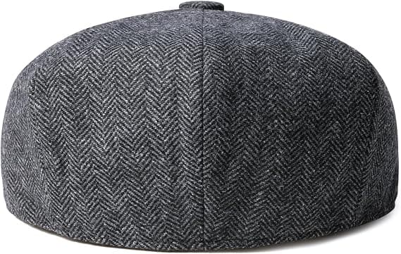 Retromössa, pojkuniform, åttakantig mössa, Peaky Blinders, åttakantig ullmössa, basker