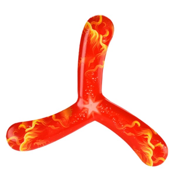 Utendørs flygende sportsleker for barn og voksne Treblads boomerang (1 stk, rød)