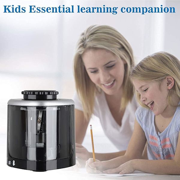 Sähköinen kynän teroitin, automaattinen kynän teroitin säiliöllä kotiin, toimistoon ja kouluun, paristoilla toimiva Electric Pencil Sharpener