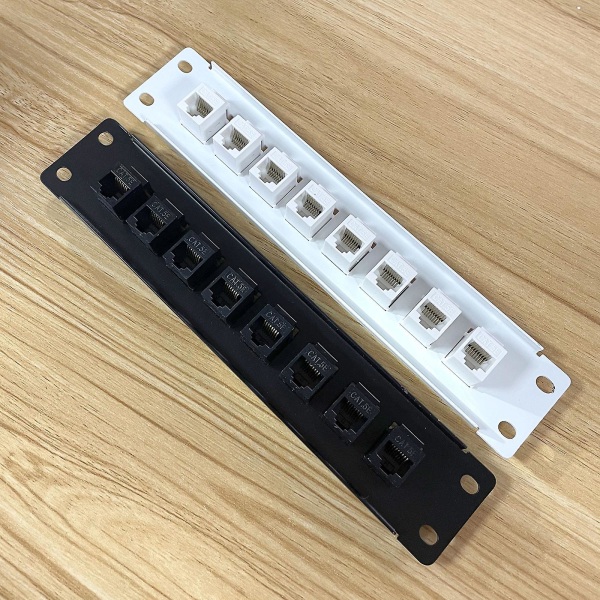 Veggmontert / rackmontert 1u Ethernet Patch Panel Punch Down Block for Cat5e-kabling